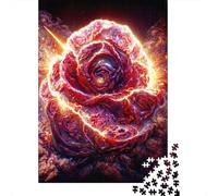 500 Piece Space Rose Jigsaw Square Puzzle for Adults & Wooden Puzzles Educational Game Challenge Toy 500pcs (52x38cm)