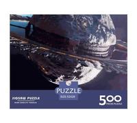 500 Piece Space Station Square Puzzles for Adults, Wooden Puzzles Family Entertainment Toys 500pcs (52x38cm)