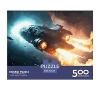 500 Piece Spaceship Creative Square Jigsaw Puzzles for Adults And Wooden Puzzles Educational Game for Adult 500pcs (52x38cm)