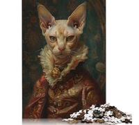 500 Piece 'sphynx Cat Renaissance Square Puzzles for Adults, Wooden Puzzles Family Entertainment Toys 500pcs (52x38cm)