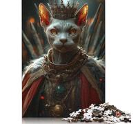 500 Piece Sphynx King Creative Square Jigsaw Puzzles for Adults And Wooden Puzzles Educational Game for Adult 500pcs (52x38cm)