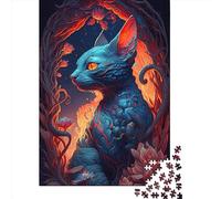 500 Piece Sphynx Spellbound Jigsaw Square Puzzle for Adults & Wooden Puzzles Educational Game Challenge Toy 500pcs (52x38cm)