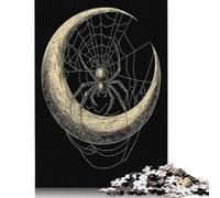 500 Piece Spider Moon Webre Jigsaw Puzzles for Adult Teenagers Puzzle Jigsaws for Adults Educational Game Challenge Toy 500pcs (52x38cm)