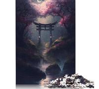 500 Piece Spiritual Torii Gate Puzzles for Wooden Puzzles Educational Game for Adult 500pcs (52x38cm)