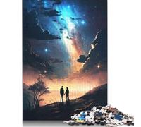 500 Piece Starry Romance Landscape Square Jigsaw Puzzles for Adults & Wooden Puzzles Learning Educational Toys Family Games 500pcs (52x38cm)
