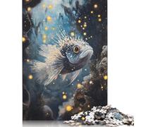 500 Piece Stylized Fish in Underwater Scene Jigsaw Puzzles for Adults Teenagers Puzzles for Adults & Teenager Relax Puzzles Games 500pcs (52x38cm)