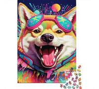 500 Piece Summer Dog Puzzles for Adults & Wooden Puzzles Educational Puzzle Family Game 500pcs (52x38cm)