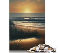 500 Piece Summer Sunset Creative Square Jigsaw Puzzles for Adults & Wooden Puzzles Educational Toys 500pcs (52x38cm)