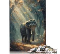 500 Piece Sunlit Jungle Encounter Jigsaw Puzzle for Adult Teenagers Jigsaw Puzzle For Family Fun & Game Night 500pcs (52x38cm)