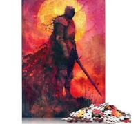 500 Piece Sunset Knight Creative Square Jigsaw Puzzles for Adults & Wooden Puzzles Educational Toys 500pcs (52x38cm)