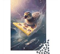 500 Piece Surfing Ducklings Creative Square Jigsaw Puzzles for Adults And Wooden Puzzles Toy Intellectual Game 500pcs (52x38cm)