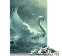 500 Piece Swan Mythology Creative Square Jigsaw Puzzles for Adults And Wooden Puzzles Toy Intellectual Game 500pcs (52x38cm)