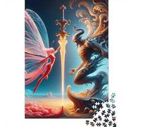 500 Piece Sword Of Destiny Square Puzzle for Adults, Wooden Puzzles Puzzle Hands-on Game 500pcs (52x38cm)