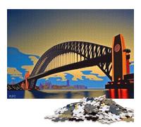 500 Piece Sydney Harbor Bridge Puzzles for Adults Wooden Puzzles Educational Game for Children As A 500pcs (52x38cm)