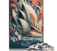 500 Piece Sydney Opera House 2 Jigsaw Puzzlesfor Adults Teenagers Puzzle Adult Jigsaw Puzzle Brain Teaser Puzzles For Adults 500pcs (52x38cm)