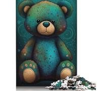 500 Piece Teddy Bear Style 2 Jigsaw Puzzle for Adult Teenagers Wooden Puzzle Jigsaws for Adults Puzzles for Adults Teens 500pcs (52x38cm)