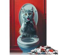 500 Piece Texting Tabby Adult Jigsaw Puzzle Puzzle Jigsaws for Adults Teenagers Age 12+ 500pcs (52x38cm)