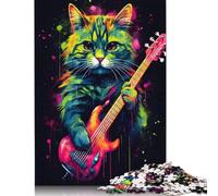 500 Piece The Ashera Cat Dark Square Jigsaw Puzzles for Adults, Wooden Puzzles Learning Educational Toy 500pcs (52x38cm)