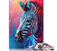 500 Piece The Camouflaged Zebra Jigsaw Puzzle for Adult Teenagers Puzzles for Adults Puzzles Home Educational Games DIY Toys 500pcs (52x38cm)