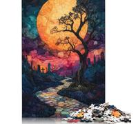 500 Piece The Dark Forest Square Jigsaw Puzzles for Adults, Wooden Puzzles Educational Game for Children 500pcs (52x38cm)