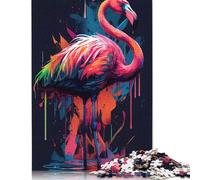 500 Piece The Graceful Flamingo Jigsaw Puzzles for Adult Teenagers Wooden Puzzle Jigsaws for Adults Learning Educational Toy 500pcs (52x38cm)