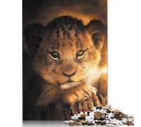 500 Piece The Lion Cub Jigsaw Puzzles for Adult Teenagers Wooden Puzzles Sustainable Puzzle for Adults | Games 500pcs (52x38cm)