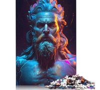 500 Piece The Mighty Poseidon Square Puzzles for Adults, Wooden Puzzles Family Entertainment Toys 500pcs (52x38cm)