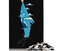 500 Piece The Whale And The Sea Adult Puzzles Wooden Puzzles Educational Stress Relief Toy Puzzle 500pcs (52x38cm)
