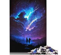 500 Piece Thunder Couple Landscape Adult Puzzles Wooden Puzzles Educational Stress Relief Toy Puzzle 500pcs (52x38cm)