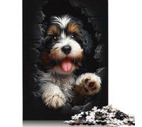 500 Piece Tibetan Terrier Square Puzzles for Adults And Wooden Puzzles Family Activity 500pcs (52x38cm)