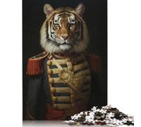 500 Piece Tiger Animal Dressed King Jigsaw Puzzlesfor Adults Teenagers Puzzle for Adults Secret Santa Gifts 500pcs (52x38cm)