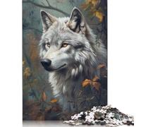 500 Piece Tiger Attacking Buffalo Jigsaw Puzzle for Adult Teenagers Wooden Puzzle for Adults And Teenager for Adults& Teenagers Age 12 Years Up 500pcs (52x38cm)