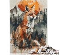 500 Piece Tiger Attacking Buffalo Jigsaw Puzzles for Adults Jigsaw Puzzles for Adults Educational Game Challenge Toy 500pcs (52x38cm)