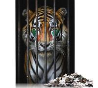500 Piece Tiger in Cage, Clown Jigsaw Puzzle Adult Jigsaw Puzzle Puzzle for Adults And Teenager 500pcs (52x38cm)