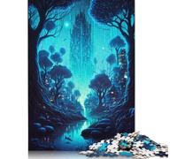 500 Piece Tiny Village In Jungle Jigsaw Square Puzzle for Adults & Wooden Puzzles Educational Game Challenge Toy 500pcs (52x38cm)