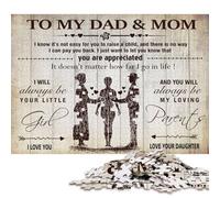 500 Piece To My Dad And Mom Vintage Jigsaw Puzzlesfor Adults Teenagers Wooden Puzzle Jigsaws for Adults Educational Game Challenge Toy 500pcs (52x38cm)