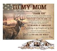 500 Piece To My Mom HUNTING Jigsaw Wooden Puzzle Adult Jigsaw Puzzle Jigsaw Puzzles for Adult 500pcs (52x38cm)