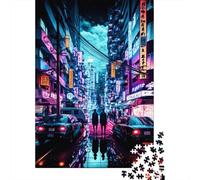 500 Piece Tokyo Japan Neon2 Creative Square Jigsaw Puzzles for Adults And Wooden Puzzles Toy Intellectual Game 500pcs (52x38cm)