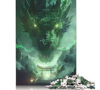 500 Piece Torii Gate Dragon Legend Jigsaw Puzzle for Adult Teenagers Wooden Puzzle Jigsaws for Adults Puzzles for Adults Teens 500pcs (52x38cm)