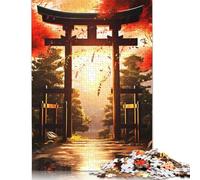 500 Piece Torii Gate in Japanese Puzzles for Adults Wooden Puzzles Educational Game for Children As A 500pcs (52x38cm)