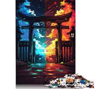 500 Piece Torii Gate of Balance Jigsaw Puzzlesfor Adults Teenagers Wooden Puzzle Jigsaws for Adults Educational Game Challenge Toy 500pcs (52x38cm)