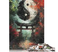 500 Piece Torii Gate Yin And Yang Jigsaw Puzzle for Adults And Teenager Sustainable Puzzle for Adults | Games 500pcs (52x38cm)