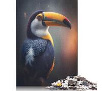 500 Piece Toucan Bird Animals Creative Square Jigsaw Puzzles for Adults And Wooden Puzzles Educational Game for Adult 500pcs (52x38cm)