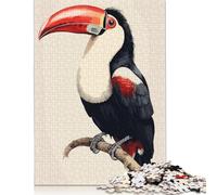 500 Piece Toucan Japanese Painting Jigsaw Puzzles for Adults Wooden Puzzle for Adults And Teenager Educational Puzzle 500pcs (52x38cm)