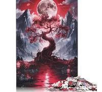 500 Piece Tree of Life Torii Gate Jigsaw Puzzles for Adults Teenagers Wooden Puzzle Jigsaws for Adults Educational Game Challenge Toy 500pcs (52x38cm)