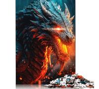500 Piece Twilight Dragon Jigsaw Puzzles for Adult Teenagers Wooden Puzzle Jigsaws for Adults Jigsaw Puzzles for Adults 500pcs (52x38cm)