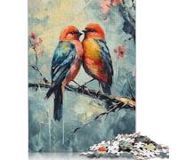 500 Piece Two Birds on A Branch Painting Jigsaw Puzzle for Adult Teenagers Puzzle Jigsaws for Adults for Adults& Teens Age 12 Years Up 500pcs (52x38cm)