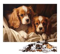 500 Piece Two Cavalier King Charles Spaniels Jigsaw Puzzlesfor Adults Teenagers Puzzles Jigsaw Puzzles for Adult 500pcs (52x38cm)