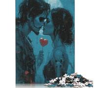 500 Piece Valentine's Day Kiss Jigsaw Puzzles for Adults Puzzle Adult Jigsaw Puzzle Home Decoration Puzzle Toys 500pcs (52x38cm)