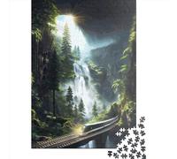 500 Piece Verdant Underworld Travel Square Puzzles for Adults, Wooden Puzzles Family Entertainment Toys 500pcs (52x38cm)